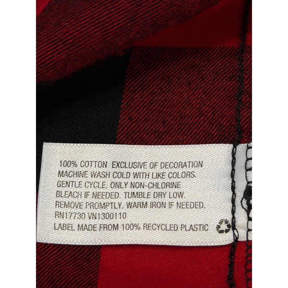 Wondershop Women's sz L Buffalo Plaid Pajama Set Red Black Cotton Sleepwear Cozy - Picture 4 of 8